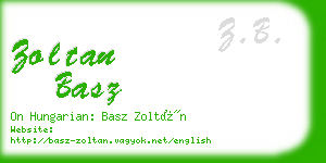 zoltan basz business card